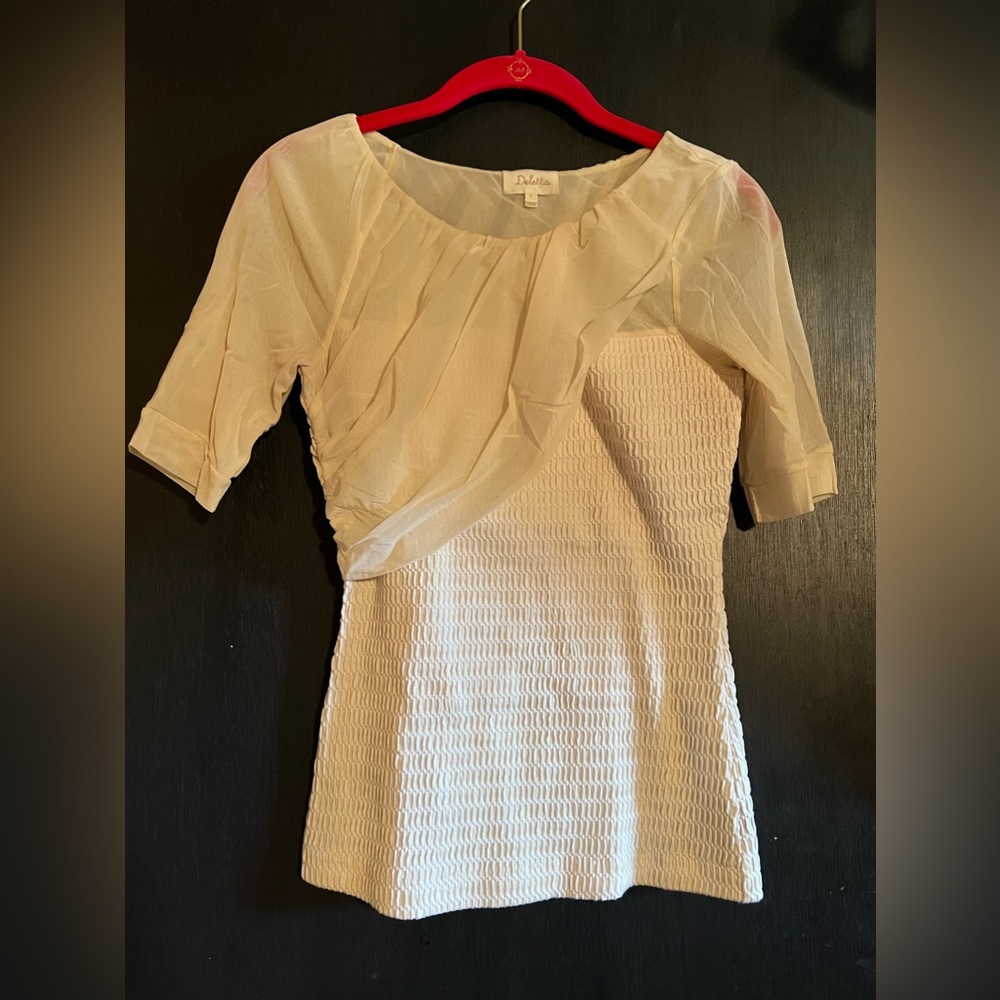 Anthropologie Deletta Ivory Top